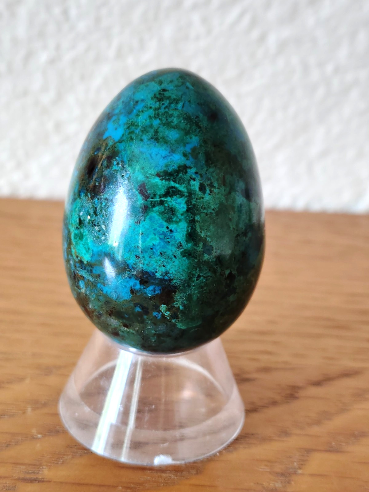 Chrysocolla Egg Polished Specimen Peru 4.5cm / 78g