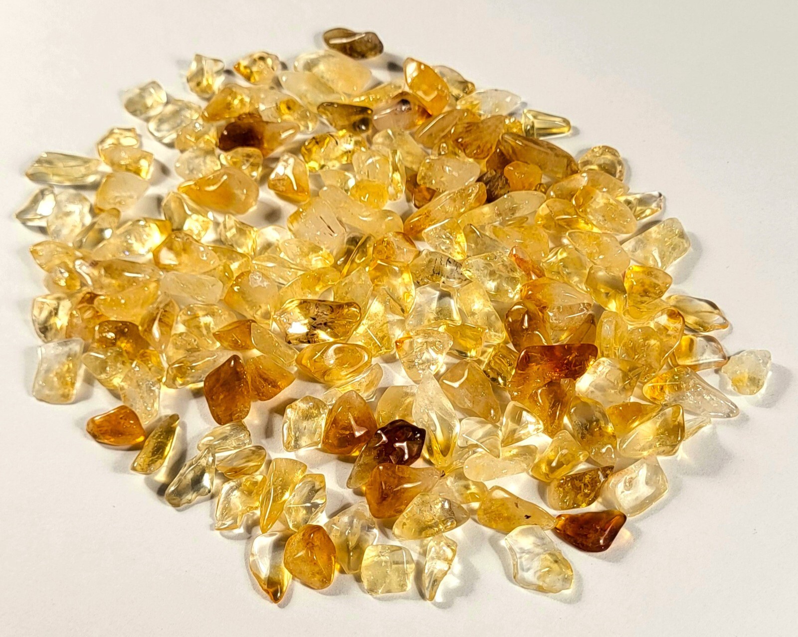Golden Citrine Quartz Small Tumble Stone Pebbles Crystal Mineral Specimens