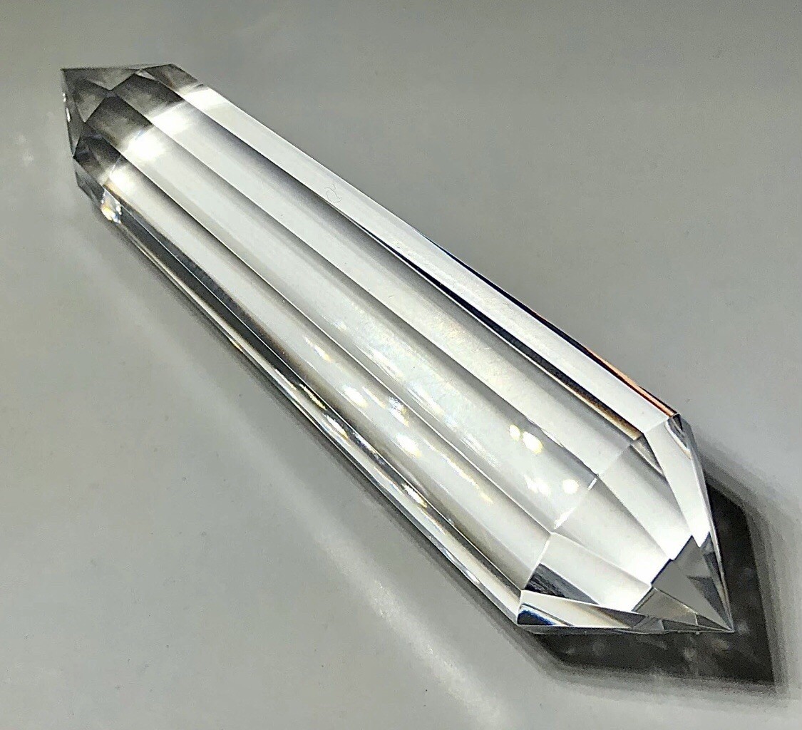 12 Sided Diamond Cut Clear Vogel Quartz Crystal Specimen Arkansas United States