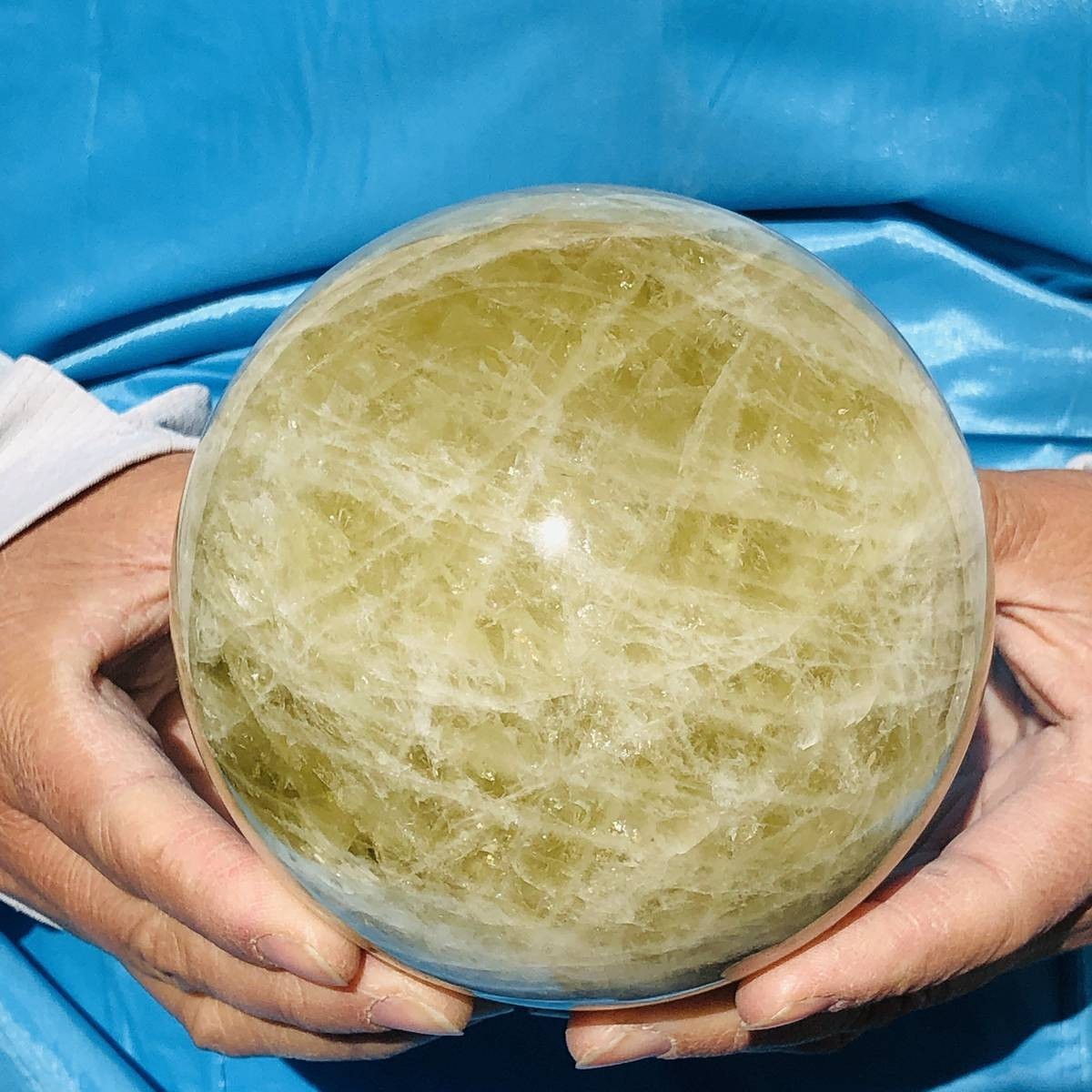 4.51LB Natural Yellow Crystal Ball Quartz Yellow Crystal Ball Healing