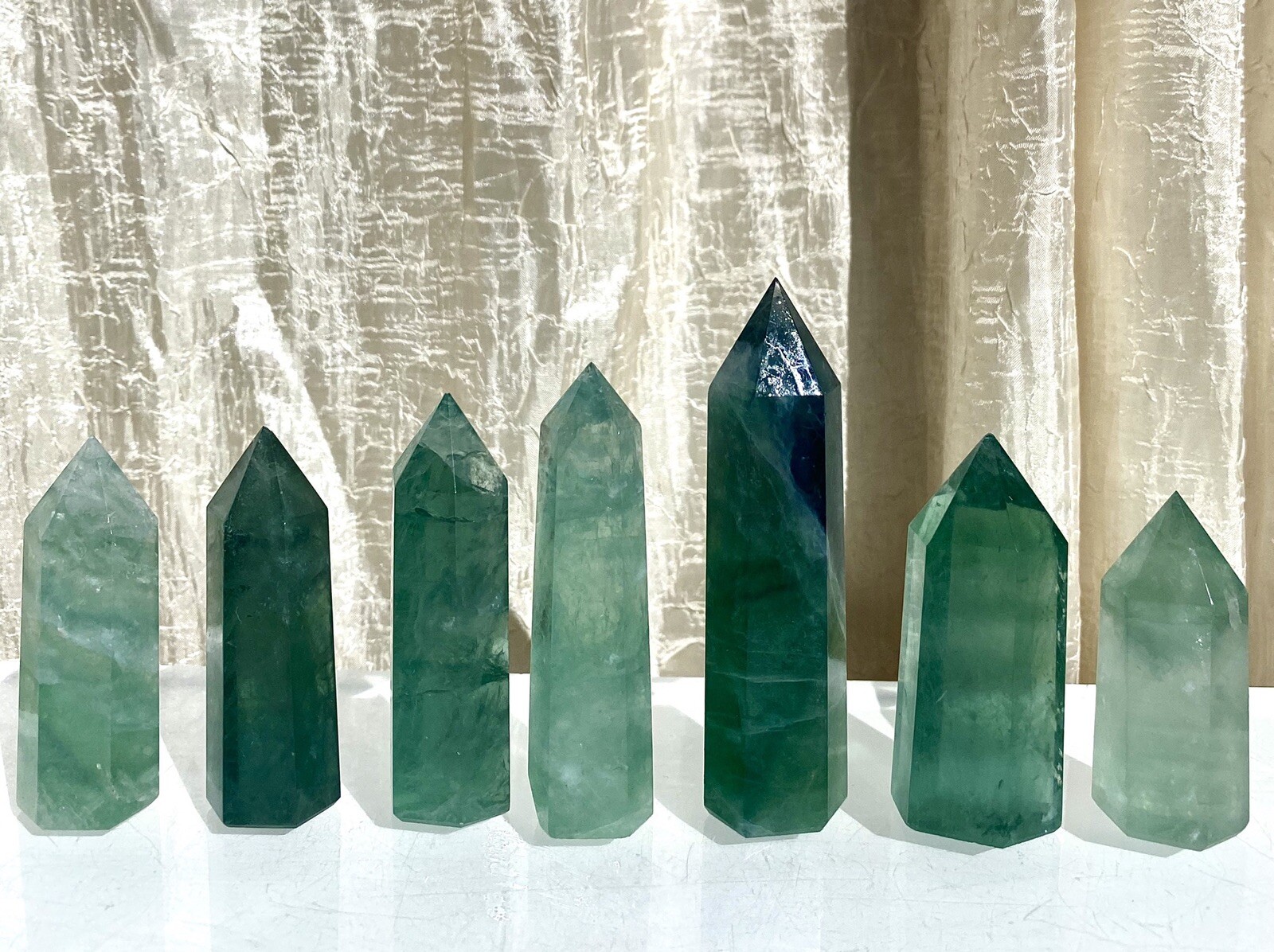 Wholesale Lot 1 Lb Green Fluorite Obelisk Tower Point Crystal Natural Energy