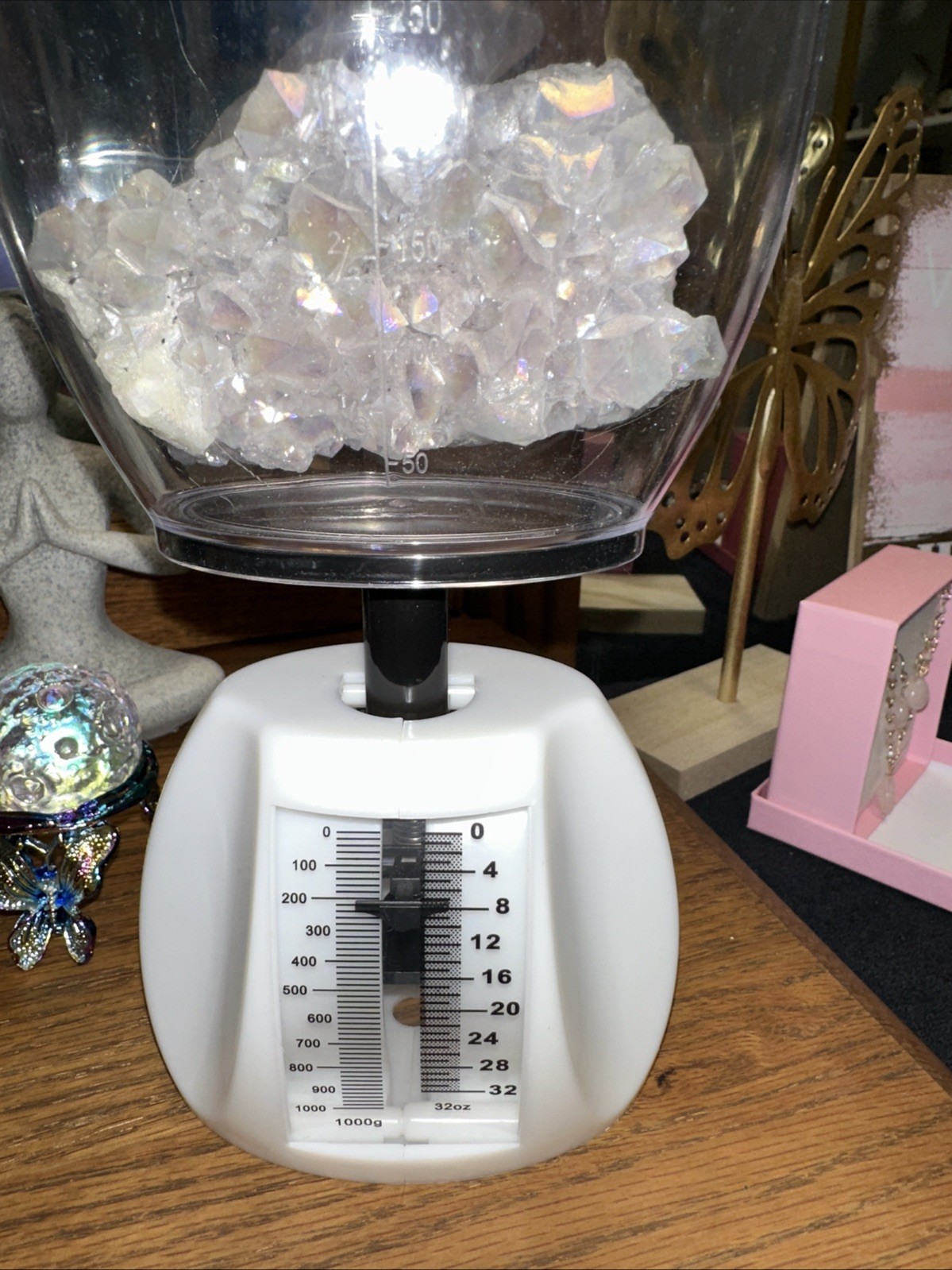 Aura Quartz Cluster, 3 And 3/8 In L And 2and 1/8 In W. Weighing Over 200 G.