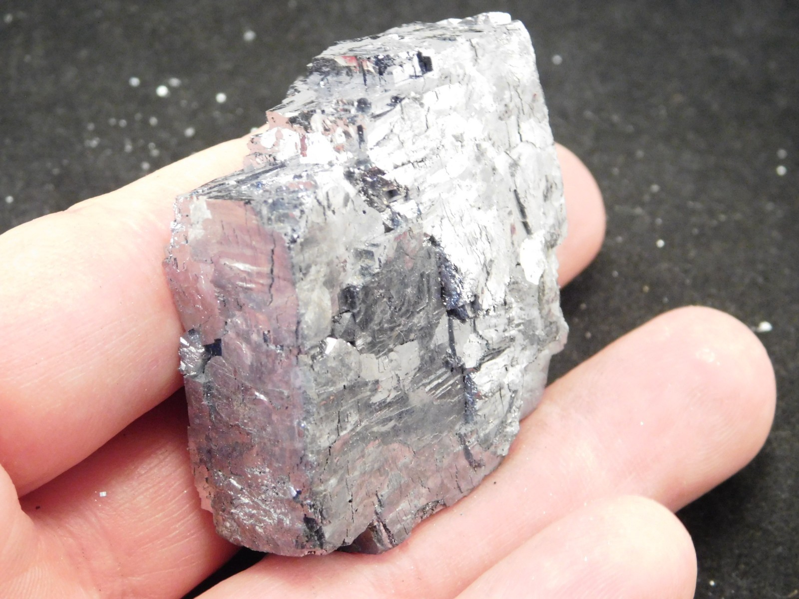 Larger! Super Heavy! Stepped GALENA Crystal CUBE 100% Natural Missouri 205gr