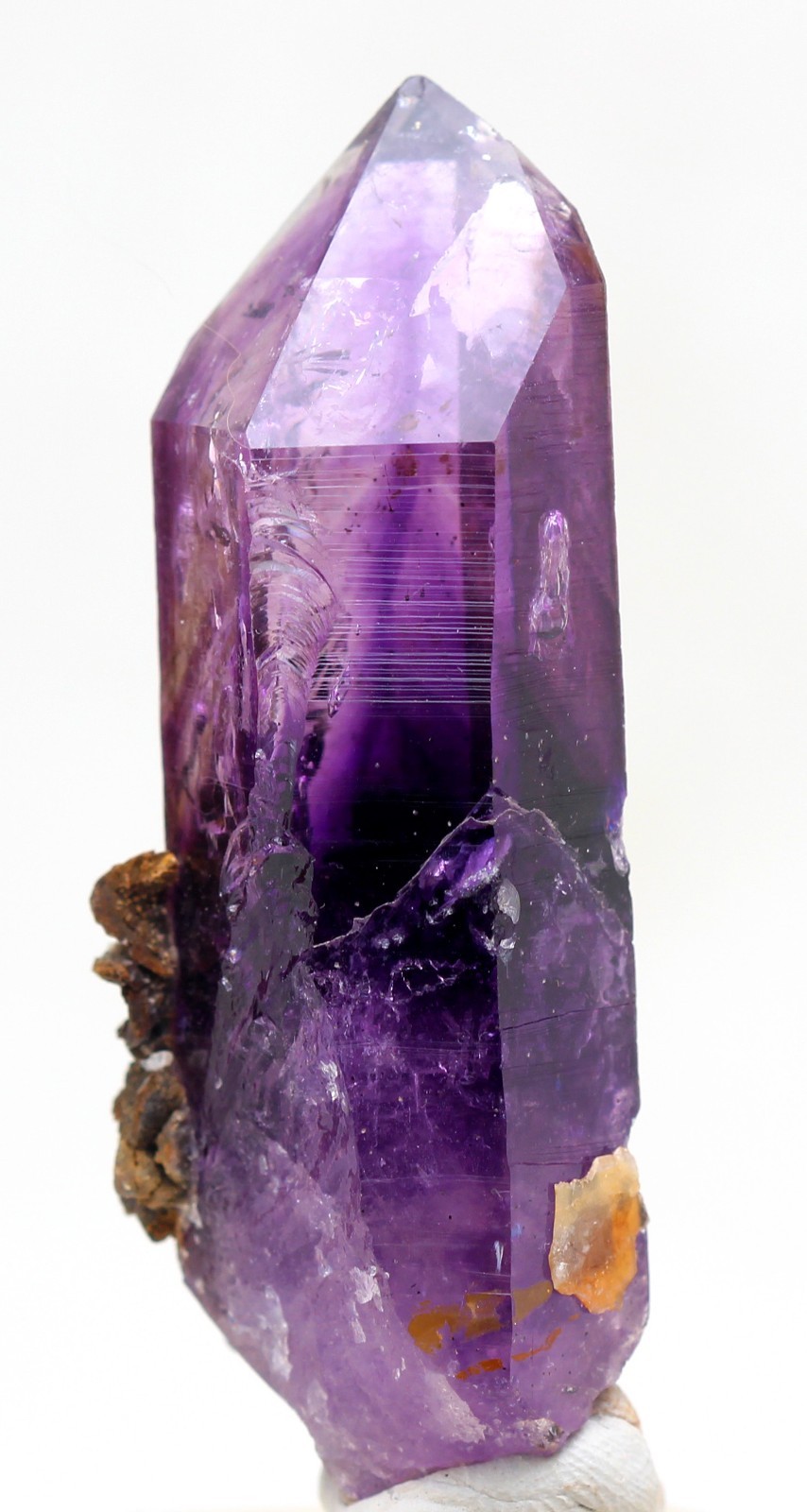 AMETHYST ENHYDRO Natural Crystal Point 2x Moving Water Bubble BRANDBERG Lemurian