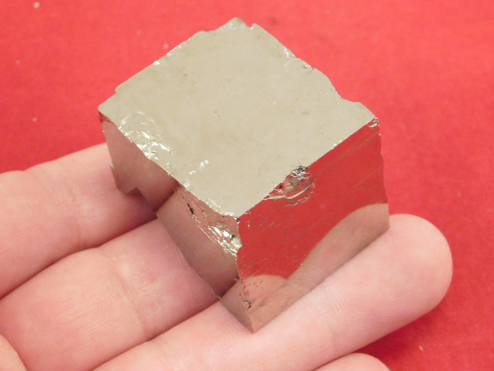 100% Natural Pyrite CUBE Huanzala Mine Peru 163gr