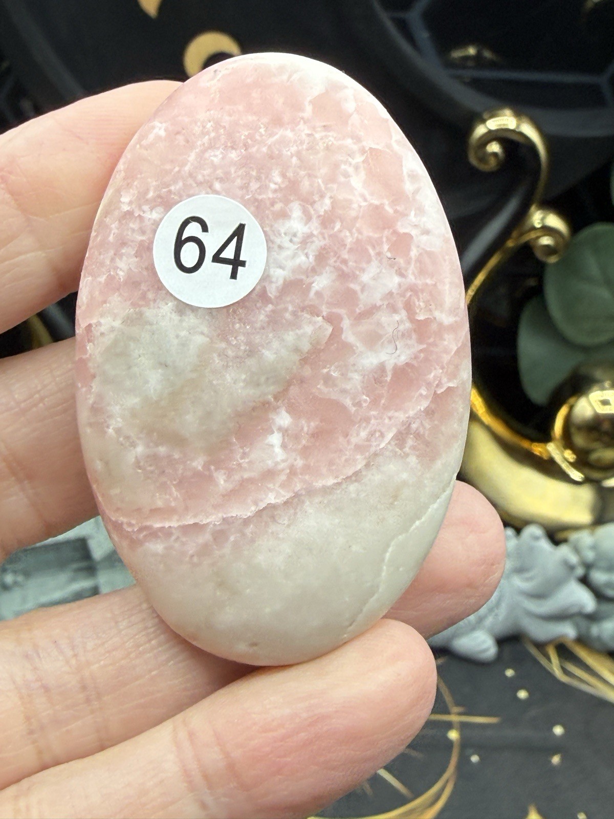 Natural Pink Opal Smooth raw finish Palmstones pocket stone Free shipping