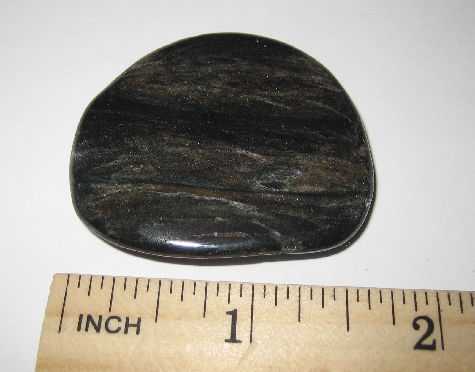 RARE! 1.7″ x 1.4″ POLISHED FLAT NATURAL ‘ISUA STONE’ PALM STONE MINERAL 26.2g *6