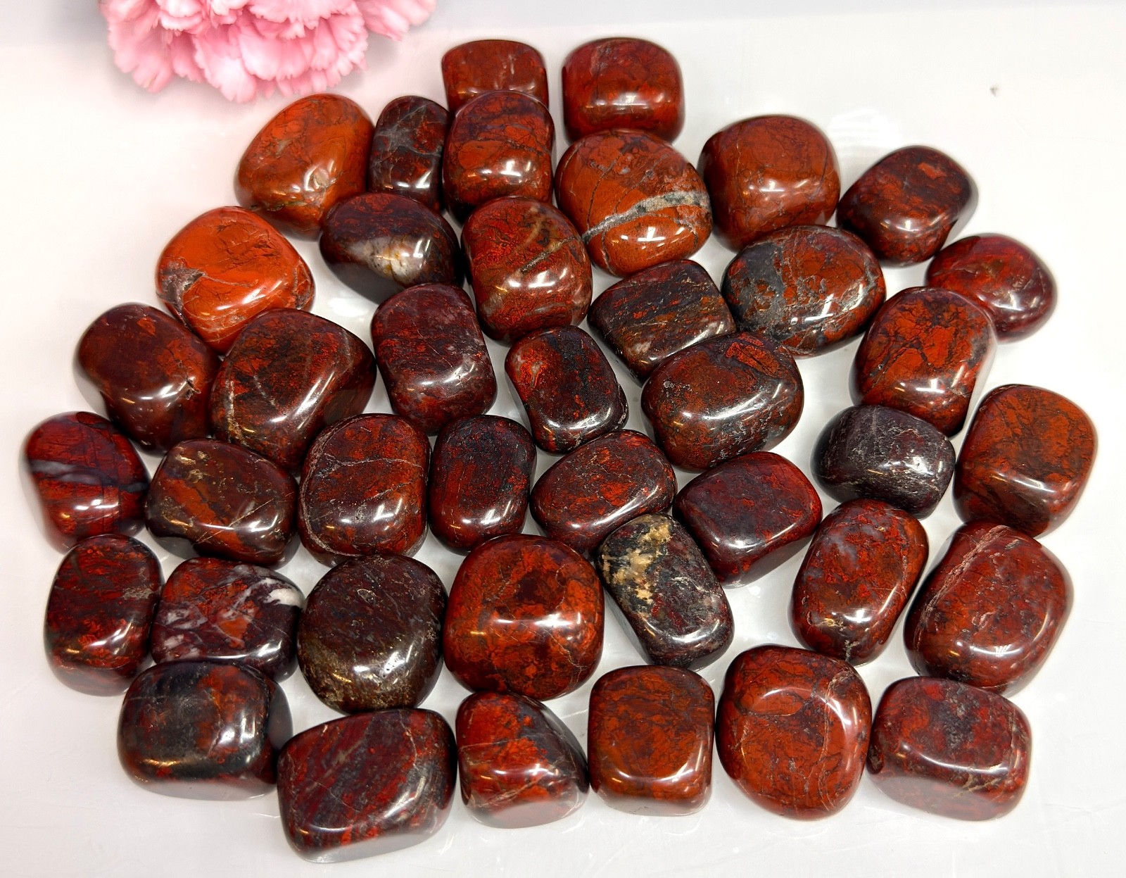 Wholesale 2 Lbs Natural Brecciated Jasper Tumble Stone Crystal Healing Energy