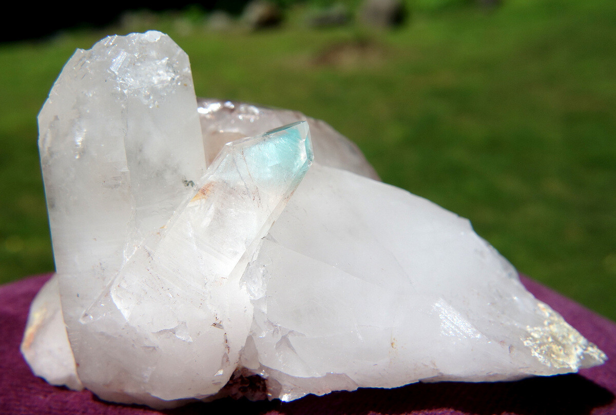 Ajoite in Quartz Crystal Formation – South Africa