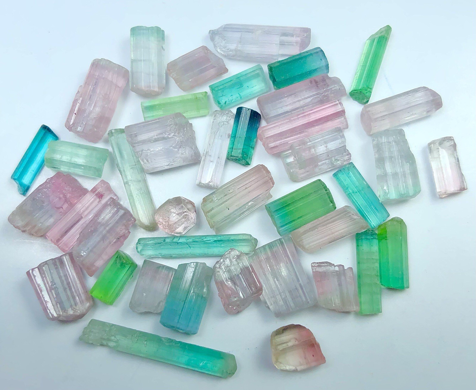 53 crt Beautiful Mix Color Rough Tourmaline Lot From Afghanistan | Facet Rough