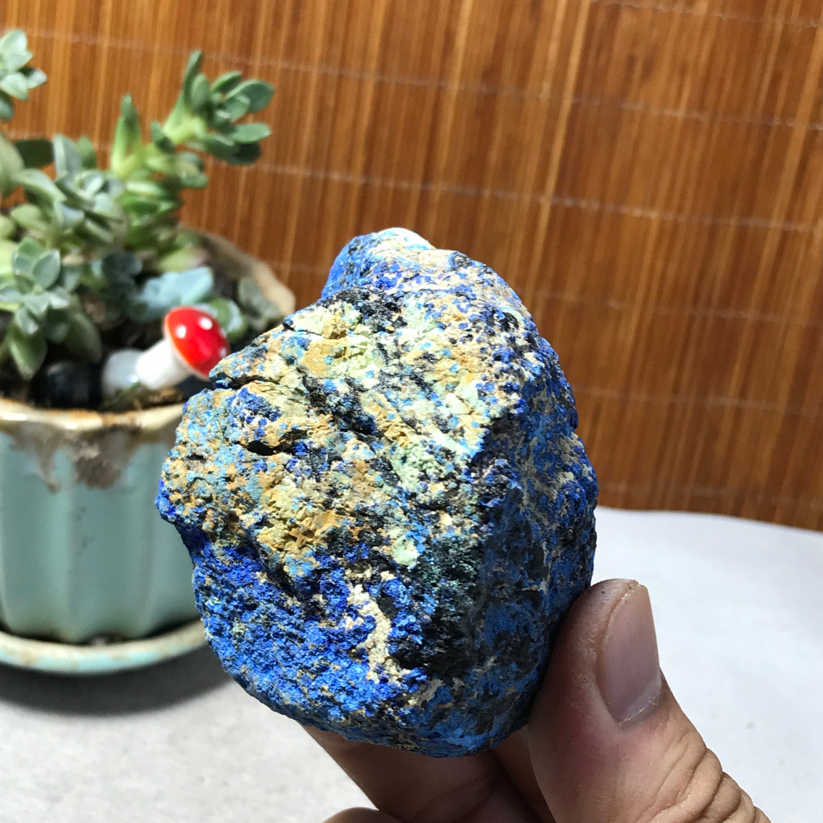 168g Natural Azurite/Malachite gemstone Rough original Crystal Specimen A6543