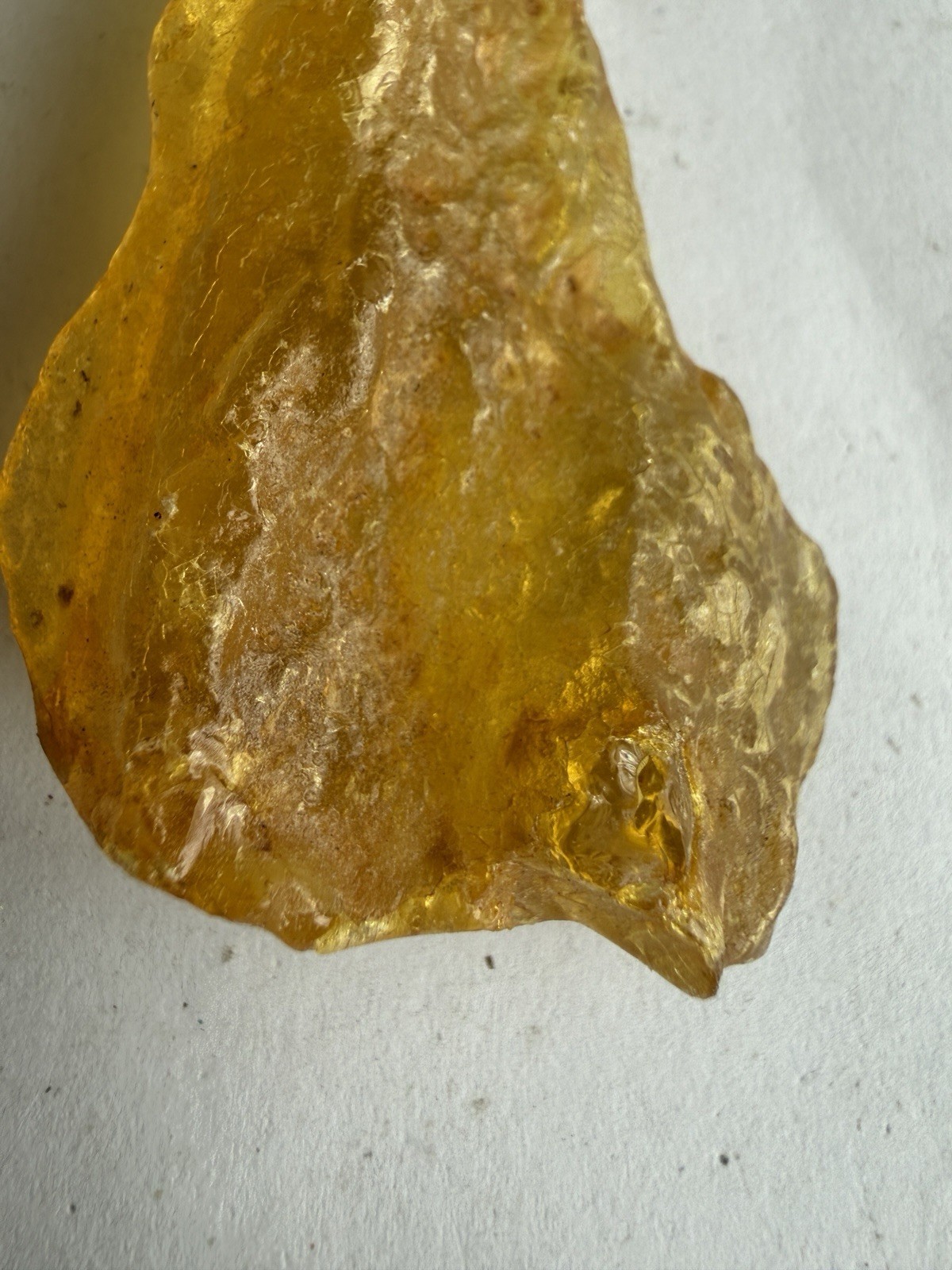 18g Natural Raw Amber Specimen – Rough Golden Honey Translucent Fossil Resin