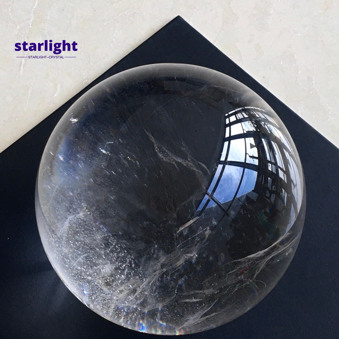 14LB Natural Clear Quartz Sphere Large Crystal Ball Reiki Healing