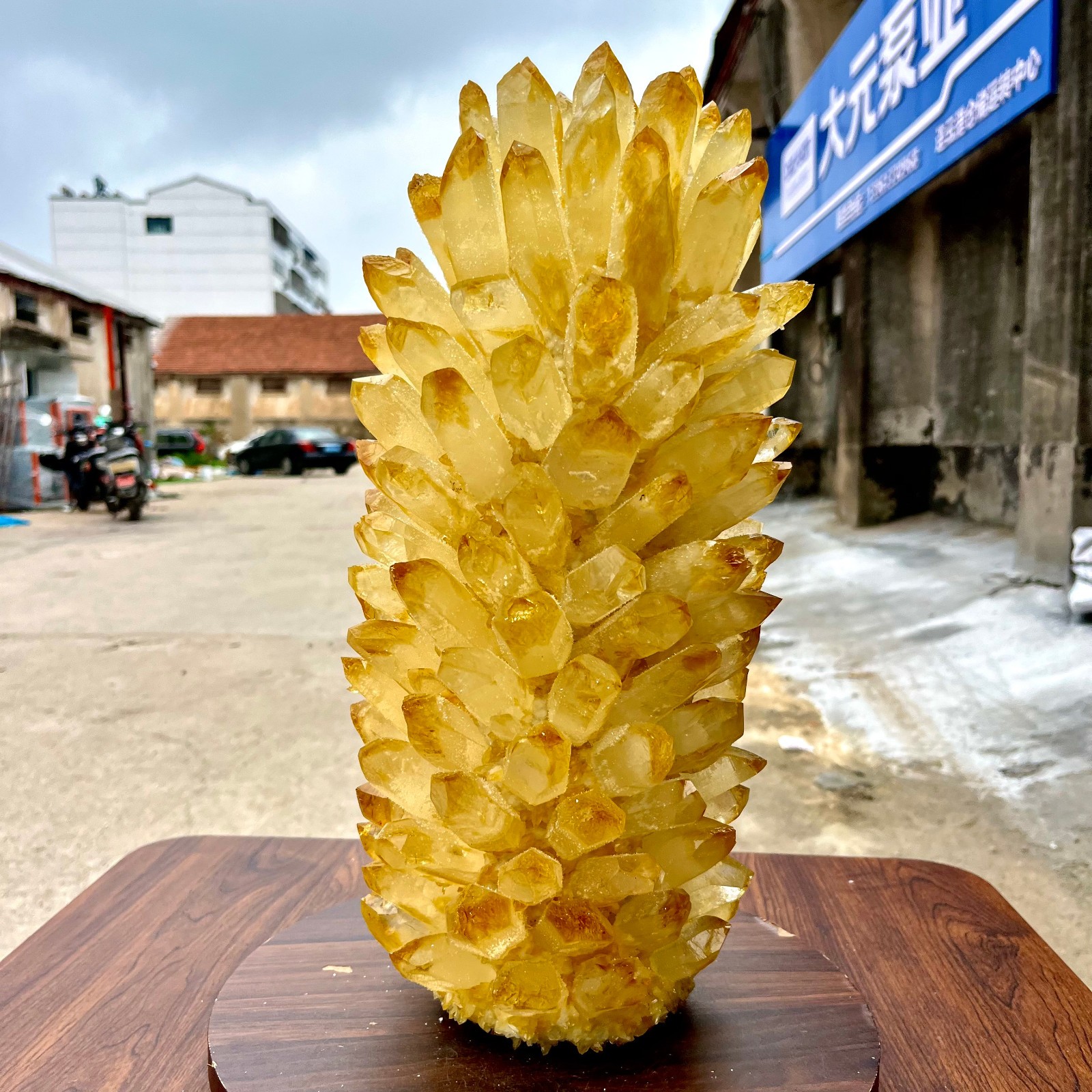 27.98LB Yellow Ghost Phantom Crystal Cluster Flower Raw Crystal Heal Quartz Deco