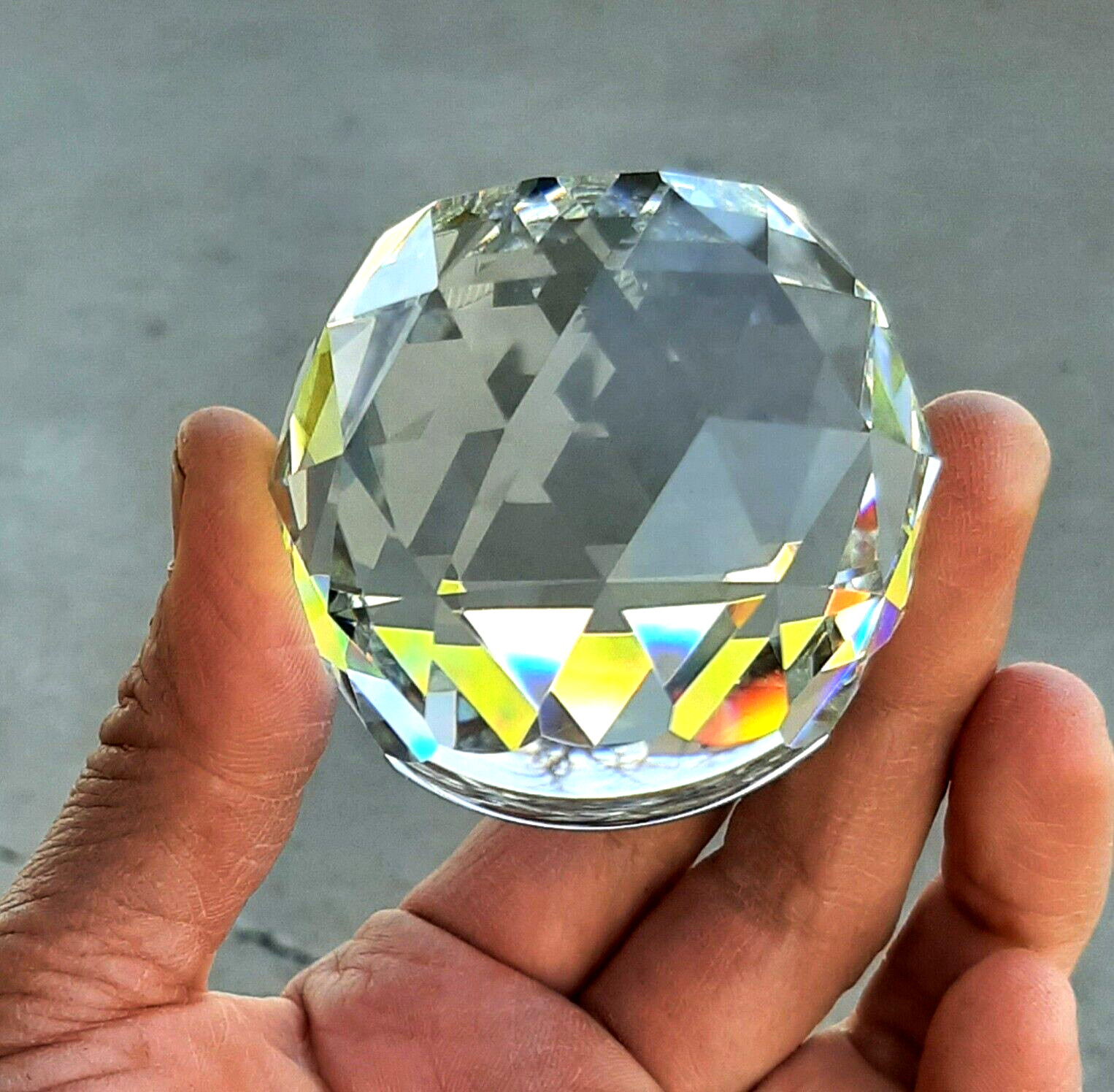 3 Clear Cut Crystal Ball Set/50&60&80mm/K9 Faceted Gazing Ball From US