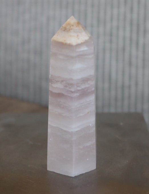 SILKY FLUORITE POINT 2.84 INCHES TALL/ 81.1 GRAMS