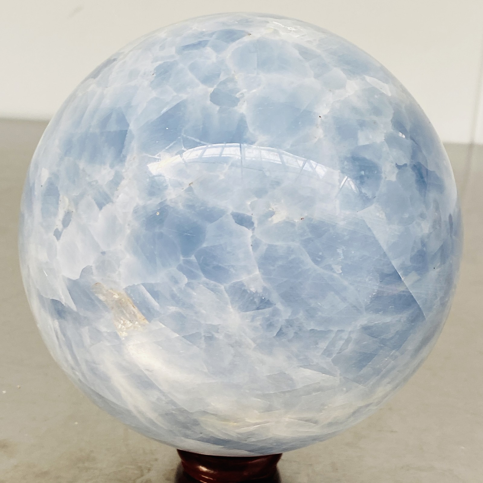 Natural Blue Celestite Crystal Sphere Ball Healing Madagascar 2840G (6.26LB)