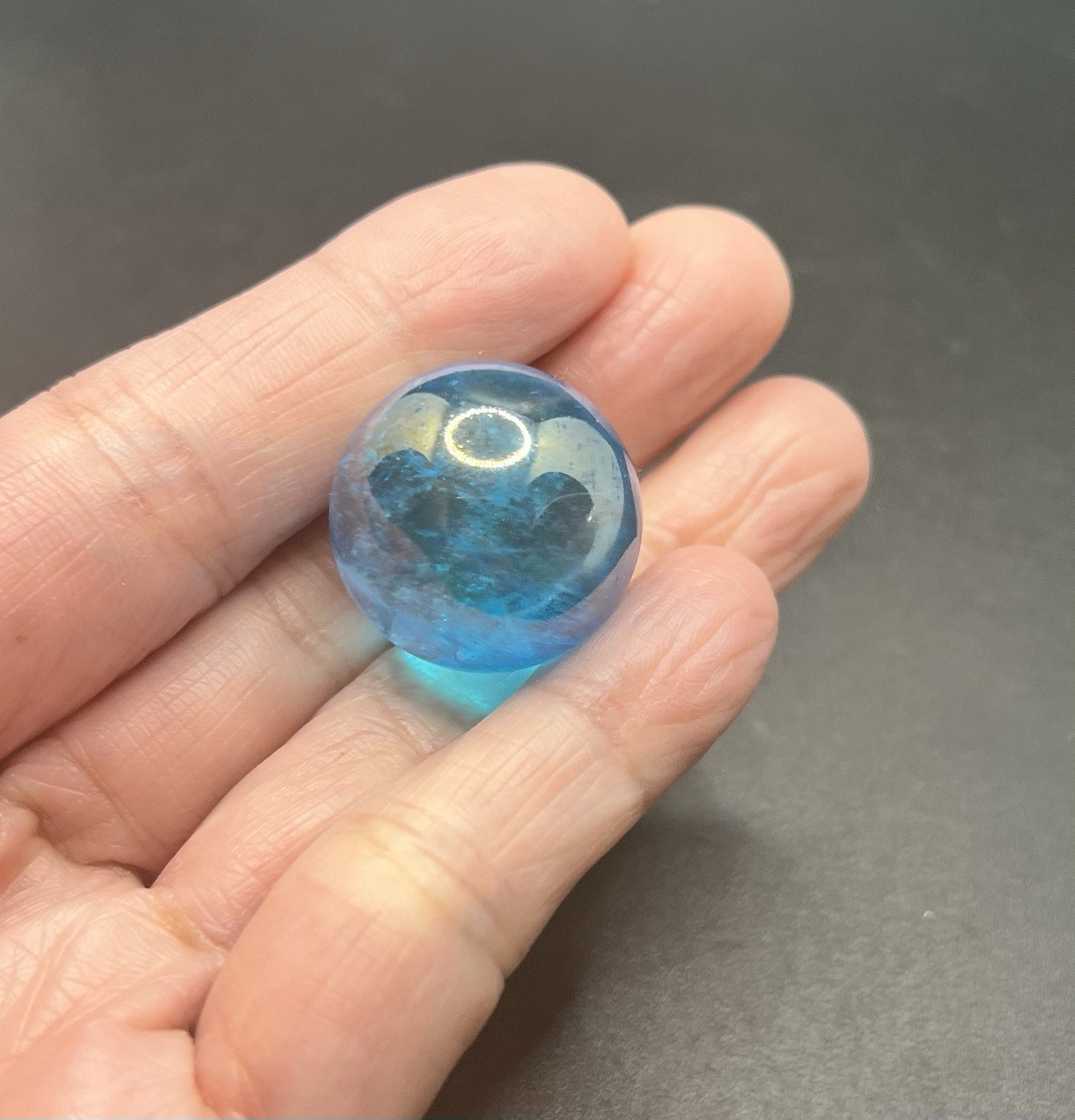 Aqua Aura Genuine Quartz Mini Sphere 2pcs 33.8g Total 23mm