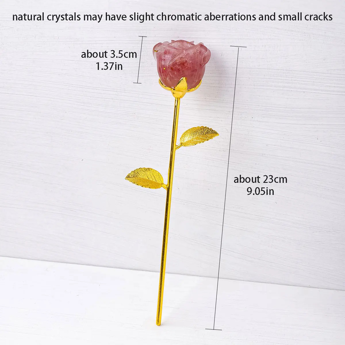 1PC Natural Crystal Crafts Rose Quartz Flowers Statue Healing Gemstone