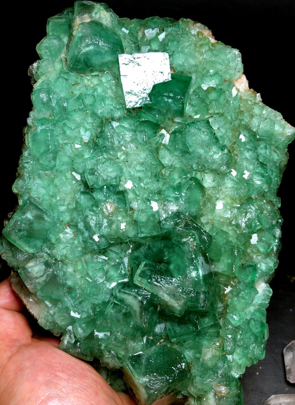 1706g NATURAL High transparency sunlight Green sunlight FLUORITE k987
