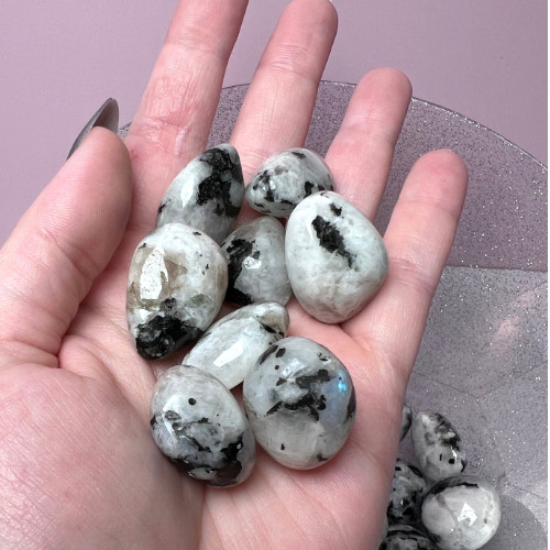 2PCS Rainbow Monstone Tumble Stone | for Meditation & Healing Pocket Stone Gift