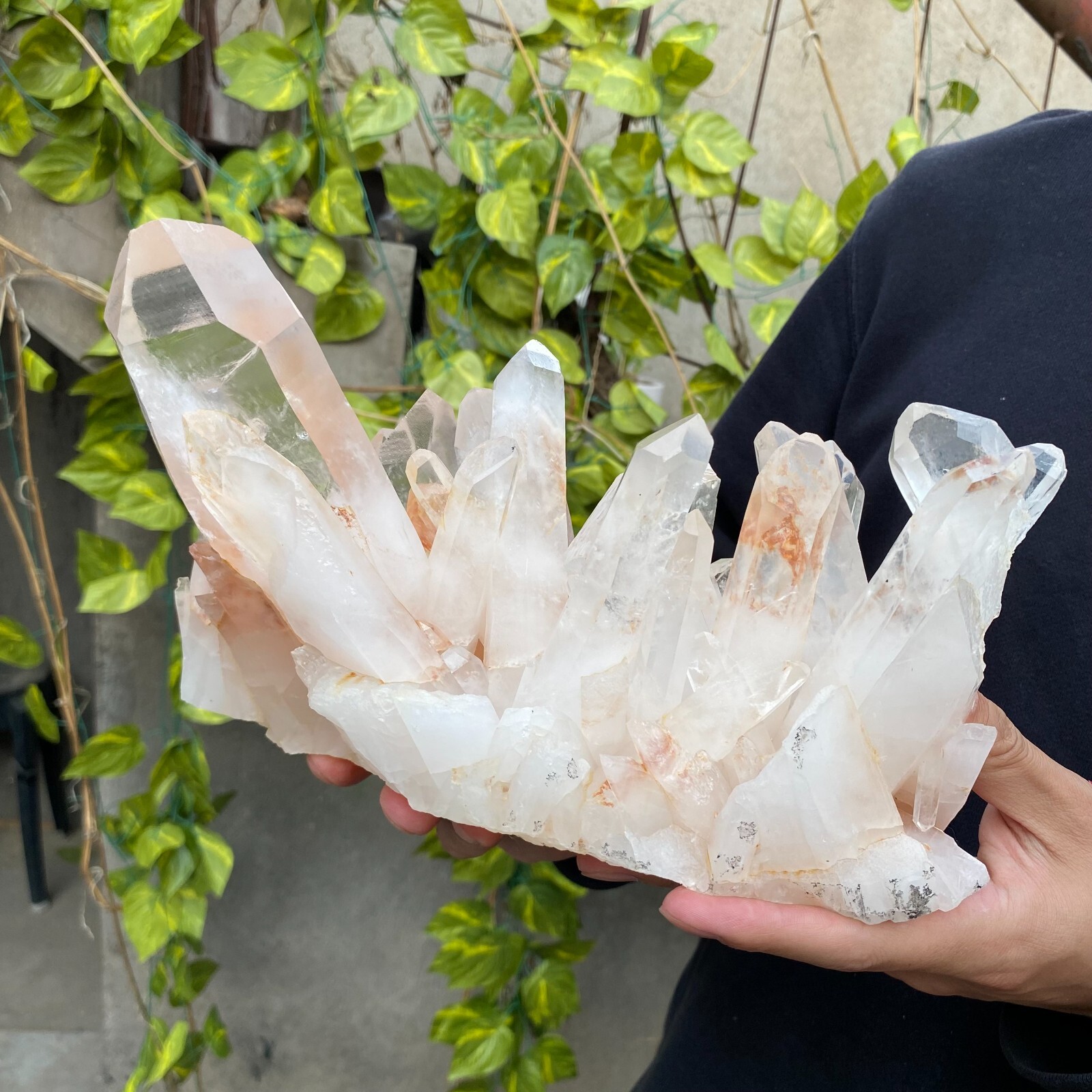 7.2lb Natural Clear White quart Crystal Cluster Raw Healing Specimen