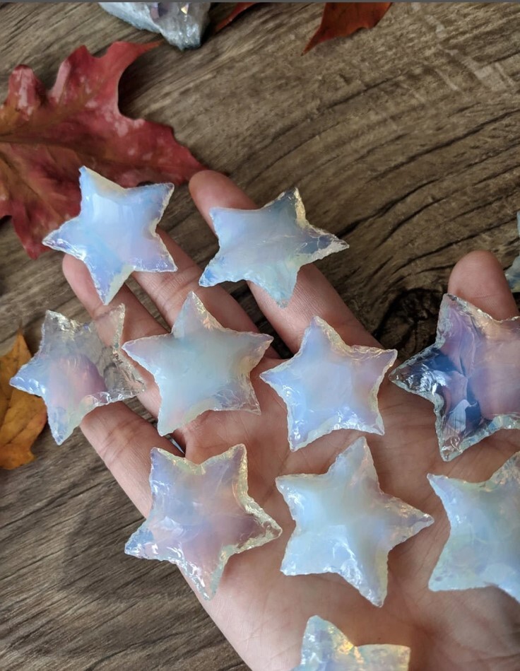 Bulk Opalite Star | Crystal Carved Stars | Star Shaped Bulk Crystals Wholesale