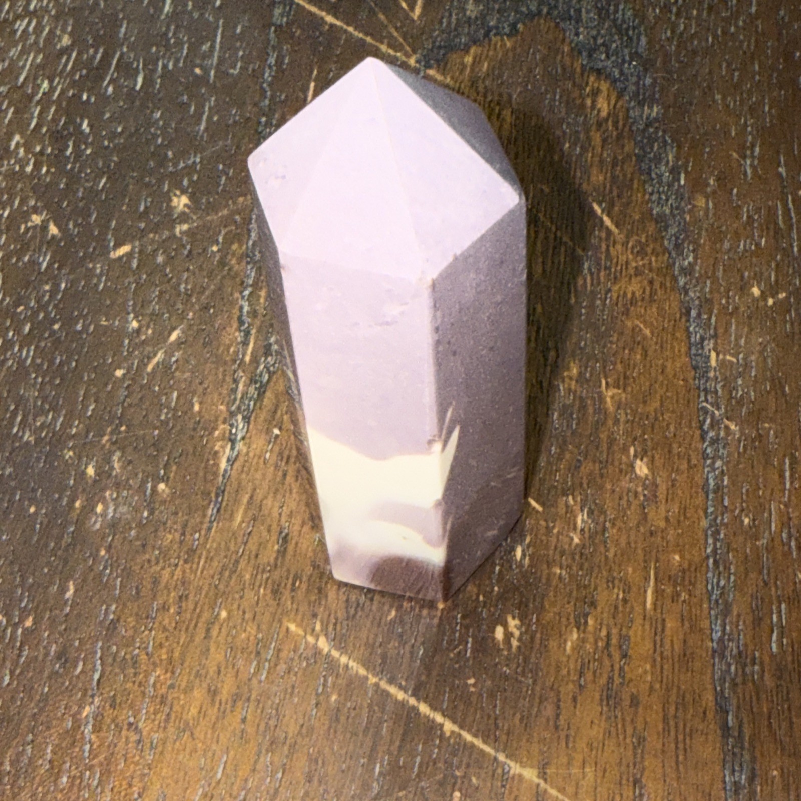 Mookaite Jasper Tower Point Crystal 3 1/10 inches tall, 77g