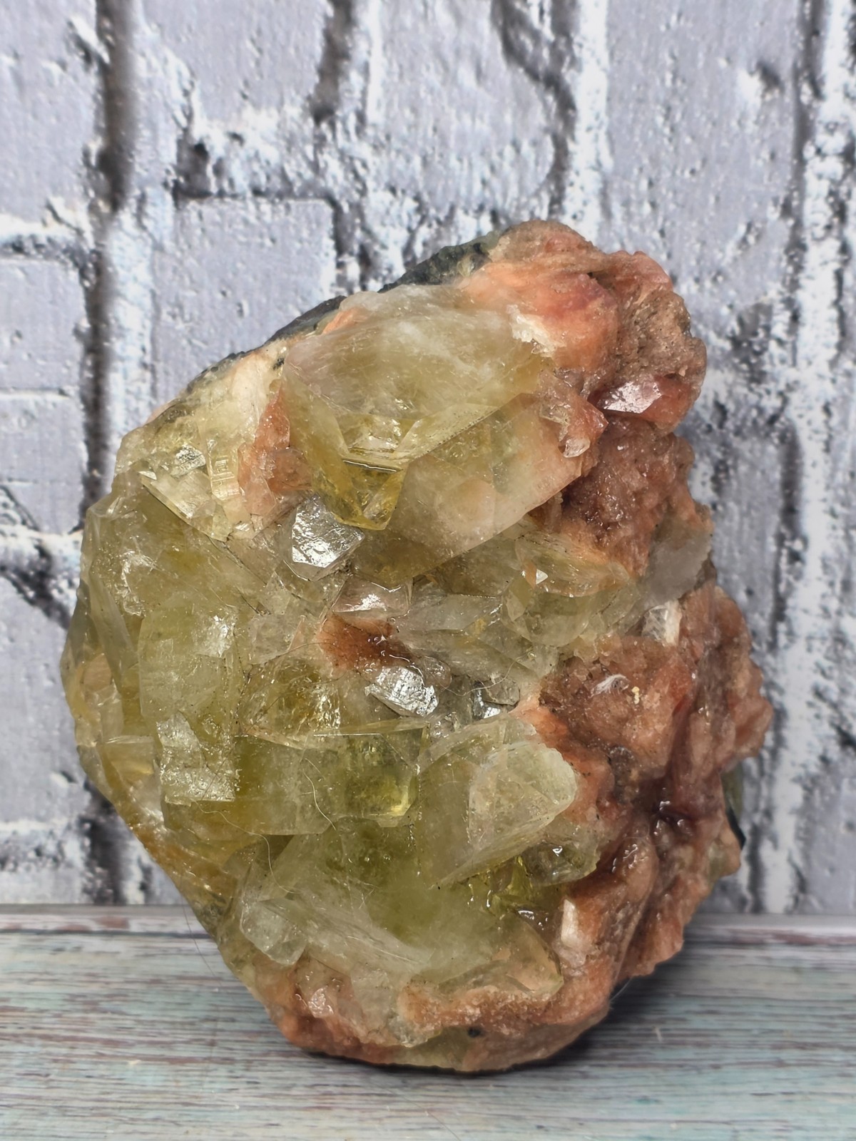 Natural Chocolate Calcite Crystal Cluster on Matrix India 605g Display Specimen