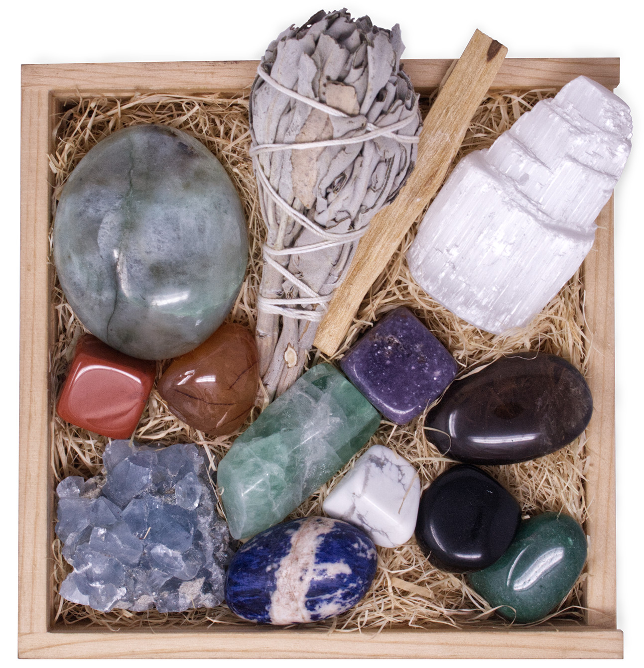Premium Crystal Healing Set: Meditation Stones