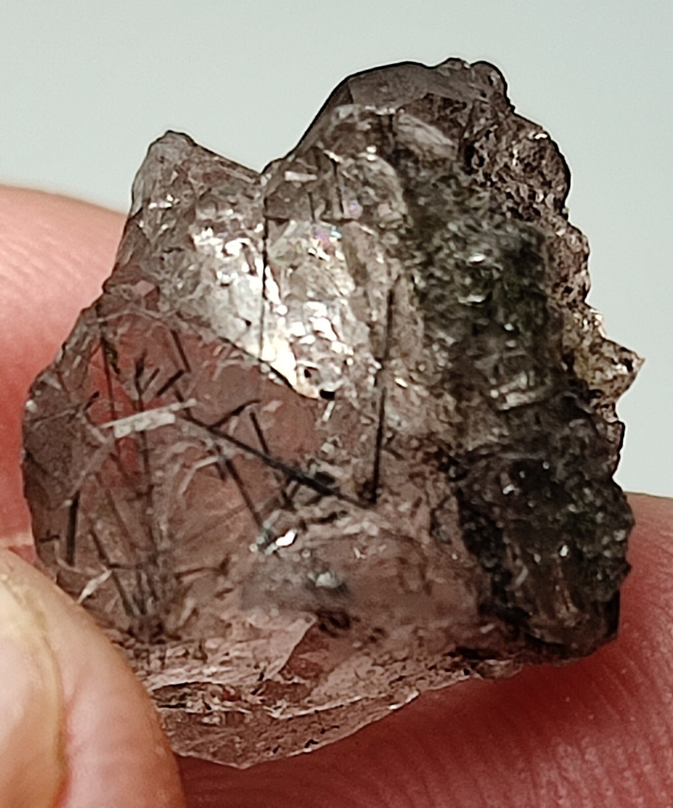 Riebeckite included Quartz thumbnail spec. 3 pieces lot- zagi mountain Pak.