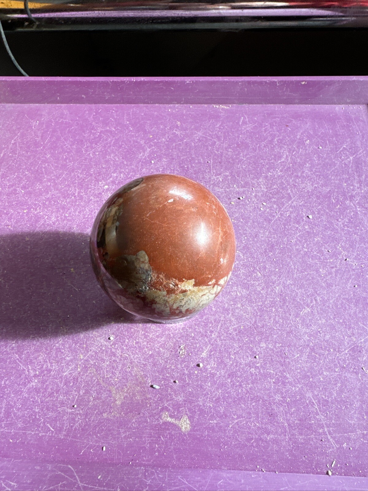 Stunning Money Agate Sphere AKA Indonesian Bloodstone 262 Grams 6 CM #14
