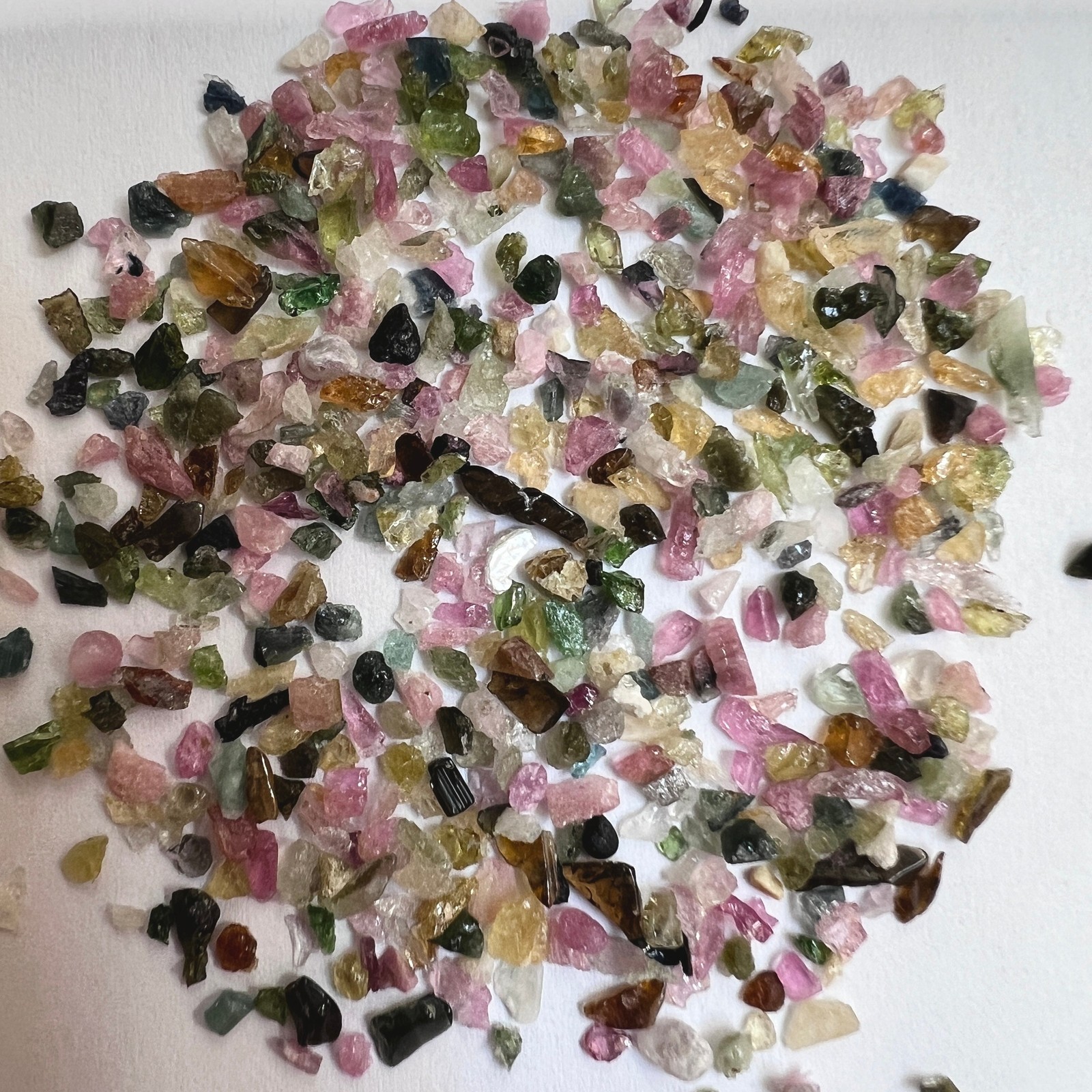Extra Small Multicolored Tourmaline Rough Crystal (By The Ounce or Pound)