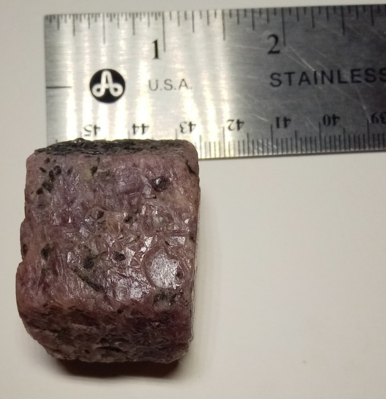Ruby Corundum Record Keeper Triangles Biotite Mica with UV Reactive Fluorescent