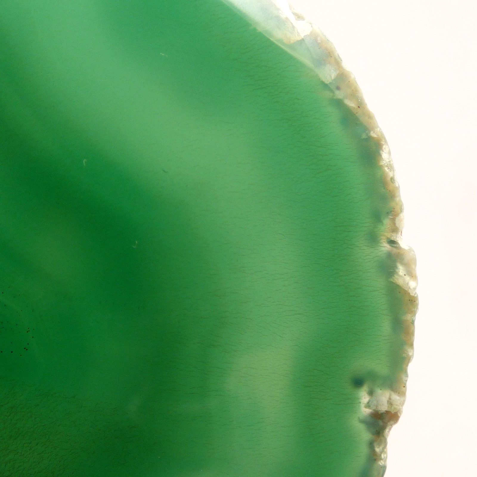 Banded Green Agate Geode Slice 7cm x 6.5cm Polished Brazil