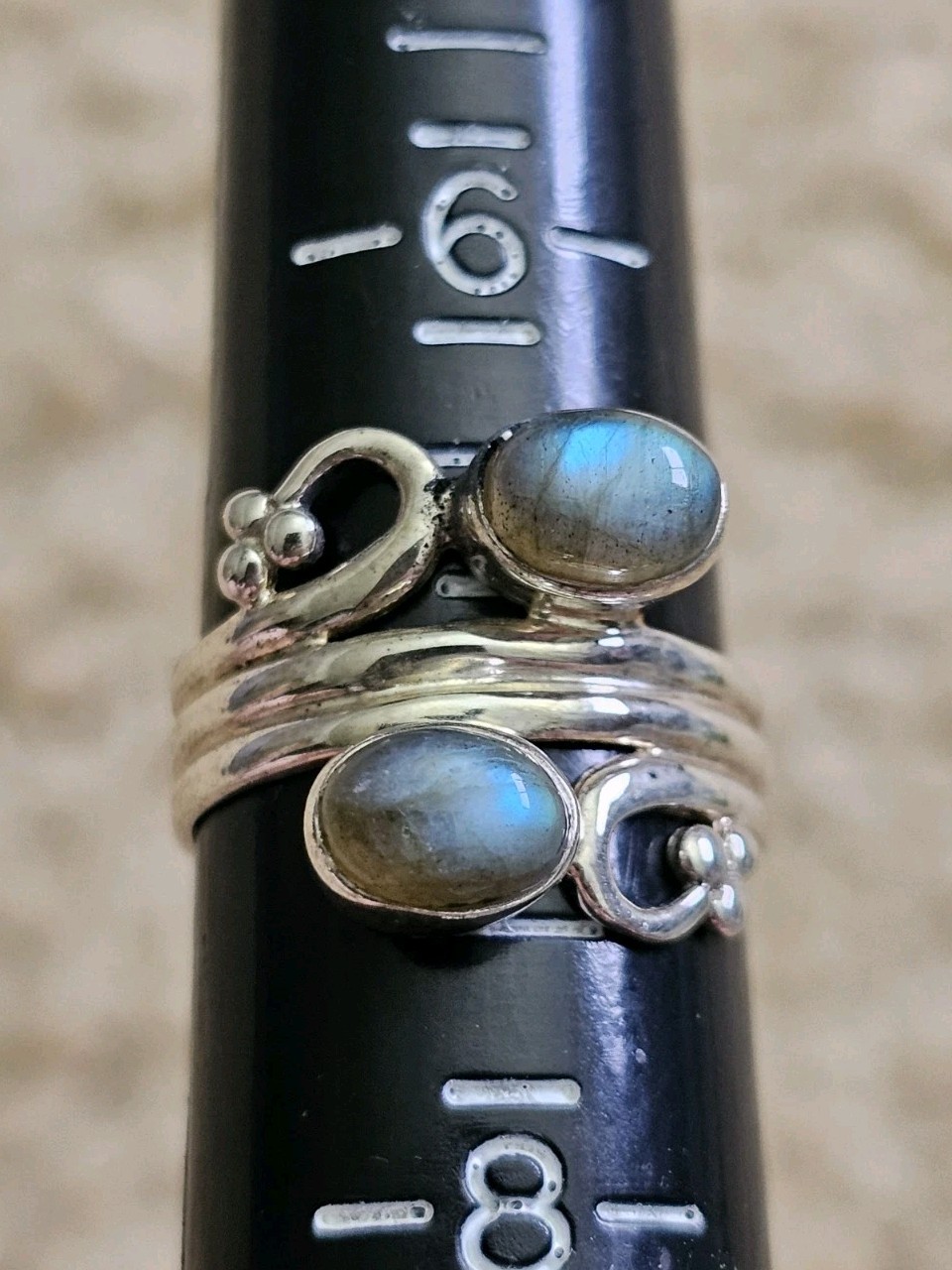 Sterling Silver Labradorite Ring, Size 7, Crystals & Stones, Mineral Specimen