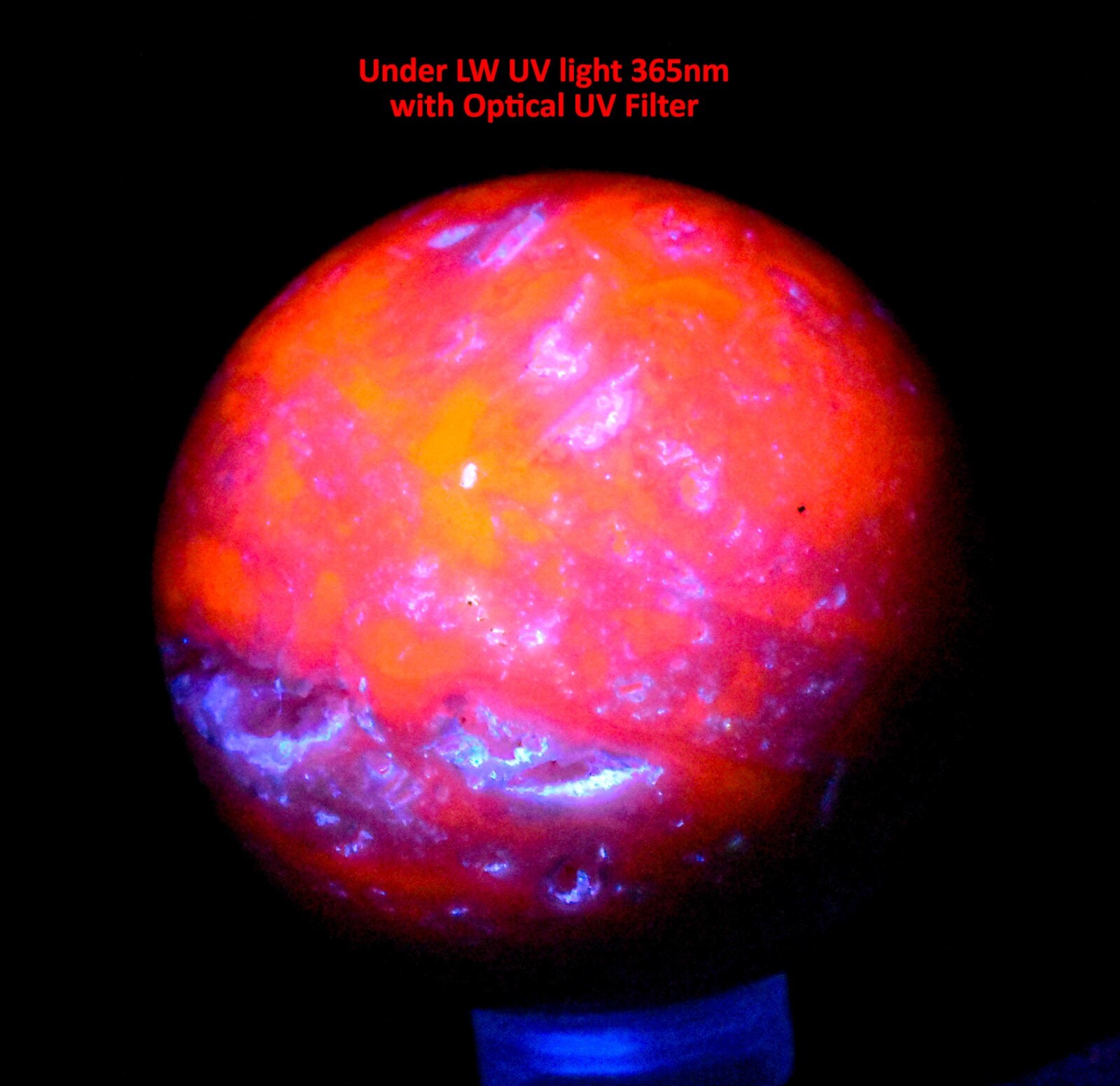 41mm Pink Mangano Calcite w/ Druzy Sphere Polished Natural Gemstone Mineral Peru