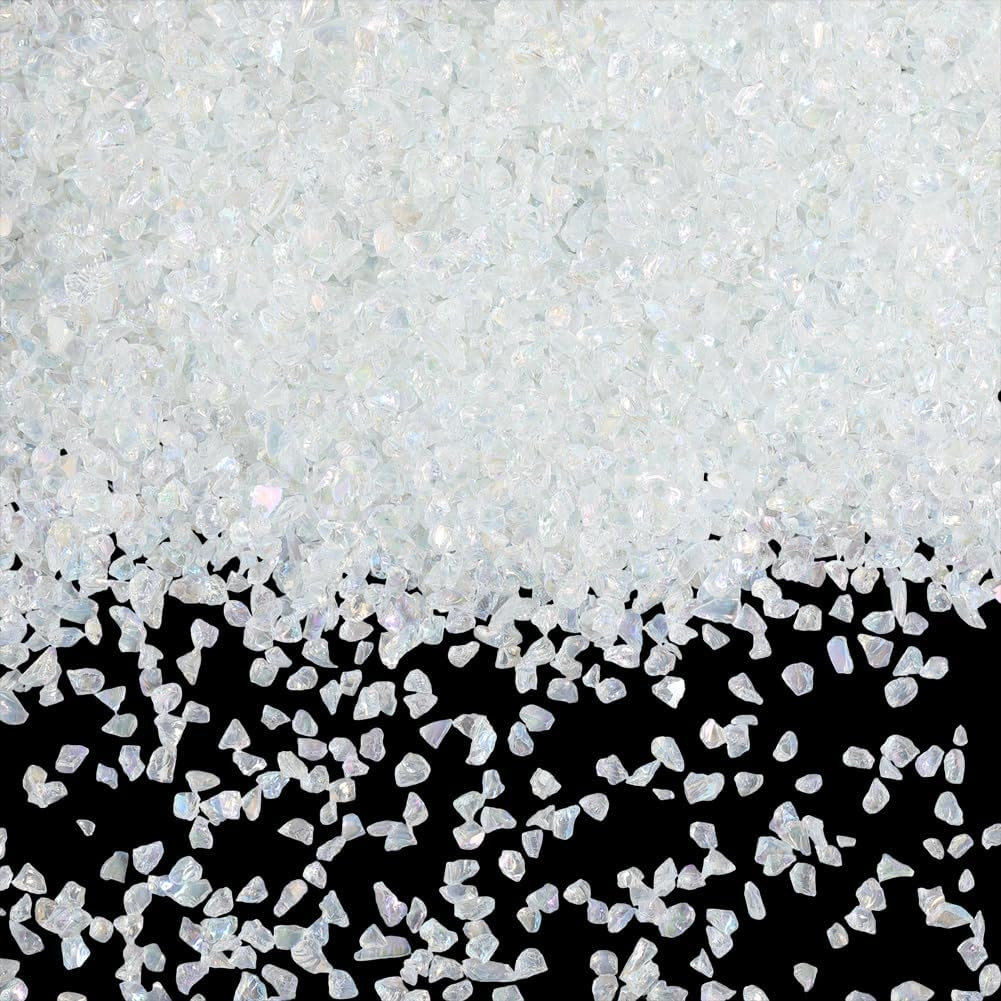 1 Box 150G 5 Colors Small Crushed Crystals Pink Broken Glass Bulk Metallic Chips