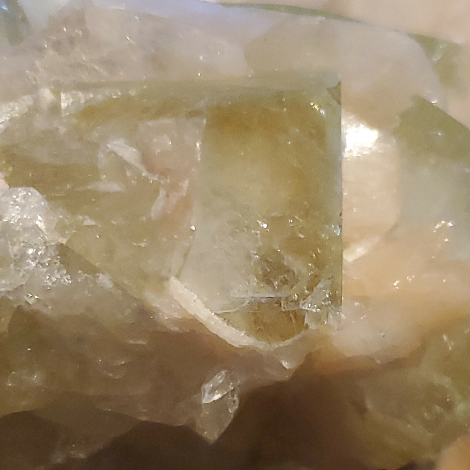 Green Apophylite and Stilbite Specimen Approx 3lb .8oz, 6 x 4 x 3.5in