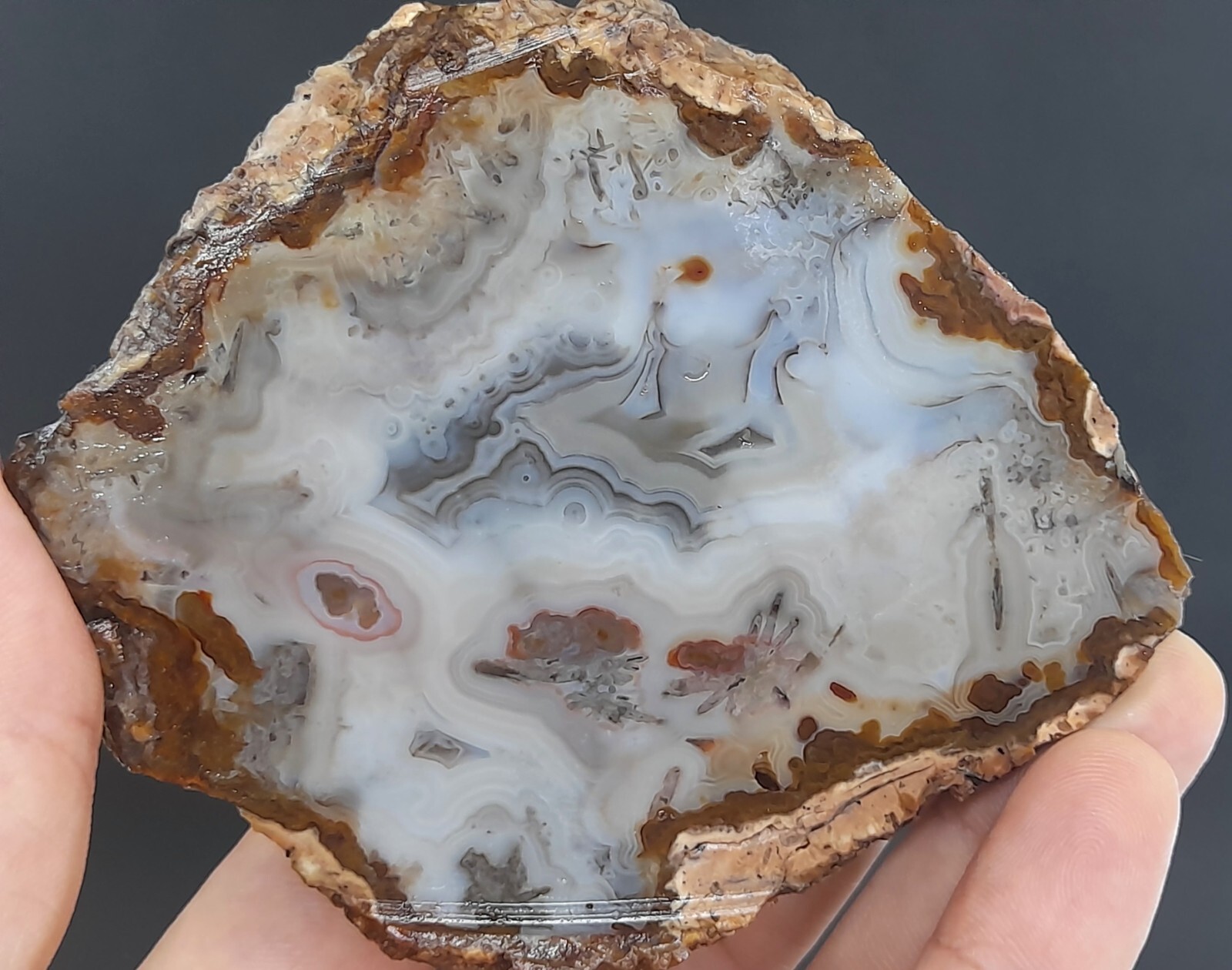 395g/0.87 lb Turkish banded agate stone rough, customs duty included