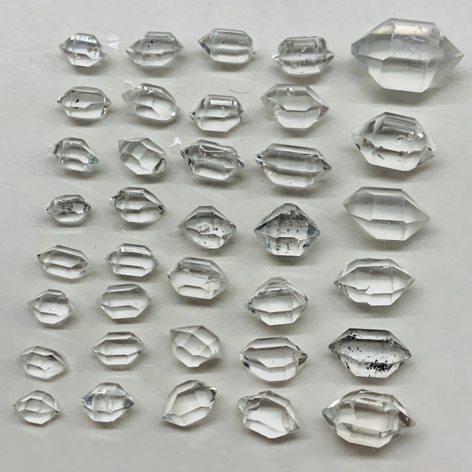 36PC small rare Herkimer diamond, quartz crystal, gemstone gift 20ct 5-11MM