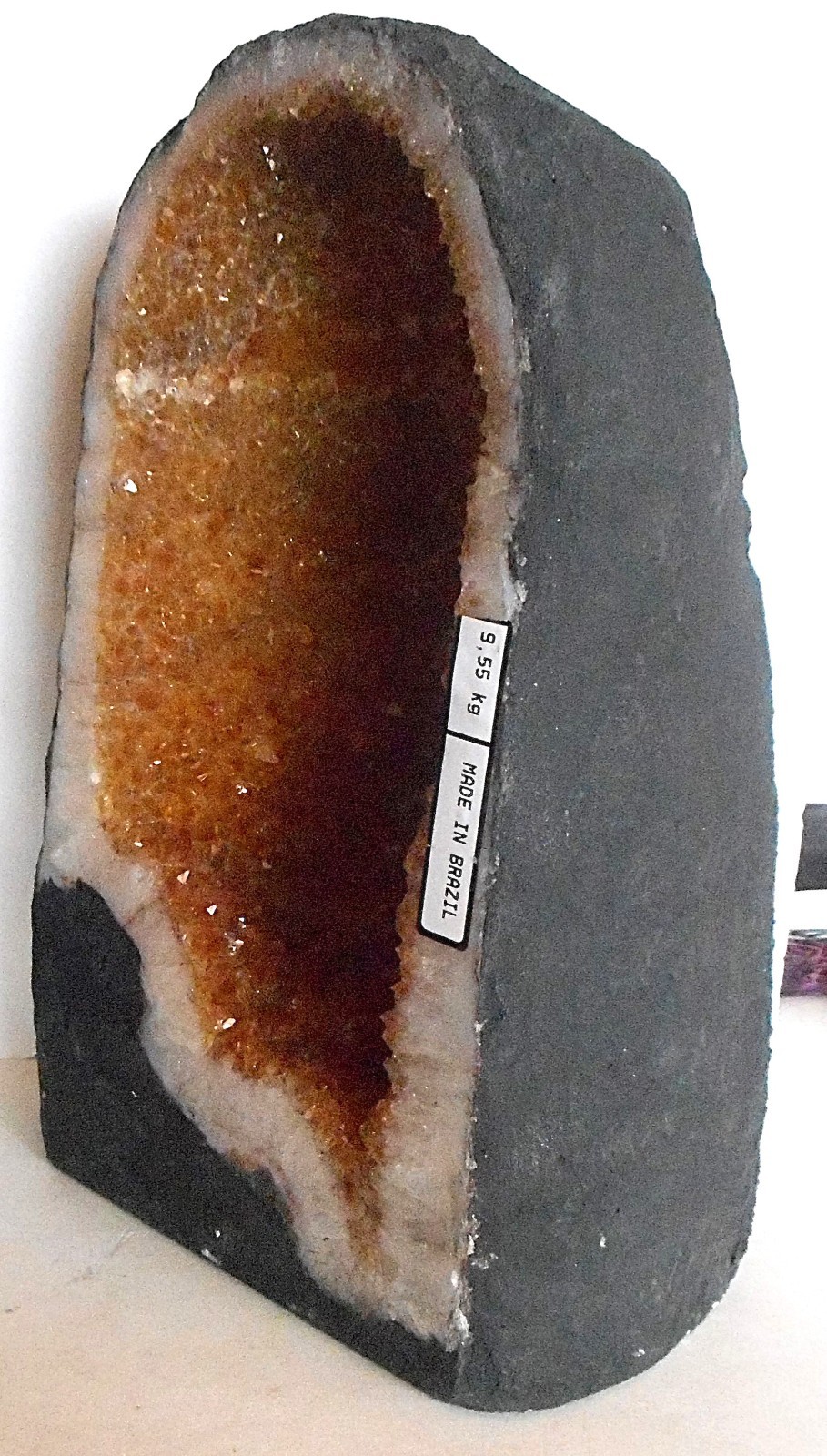 Natural Citrine Quartz Crystal Cluster Geode. Healer . 11.5″ Tall . 21 Pounds