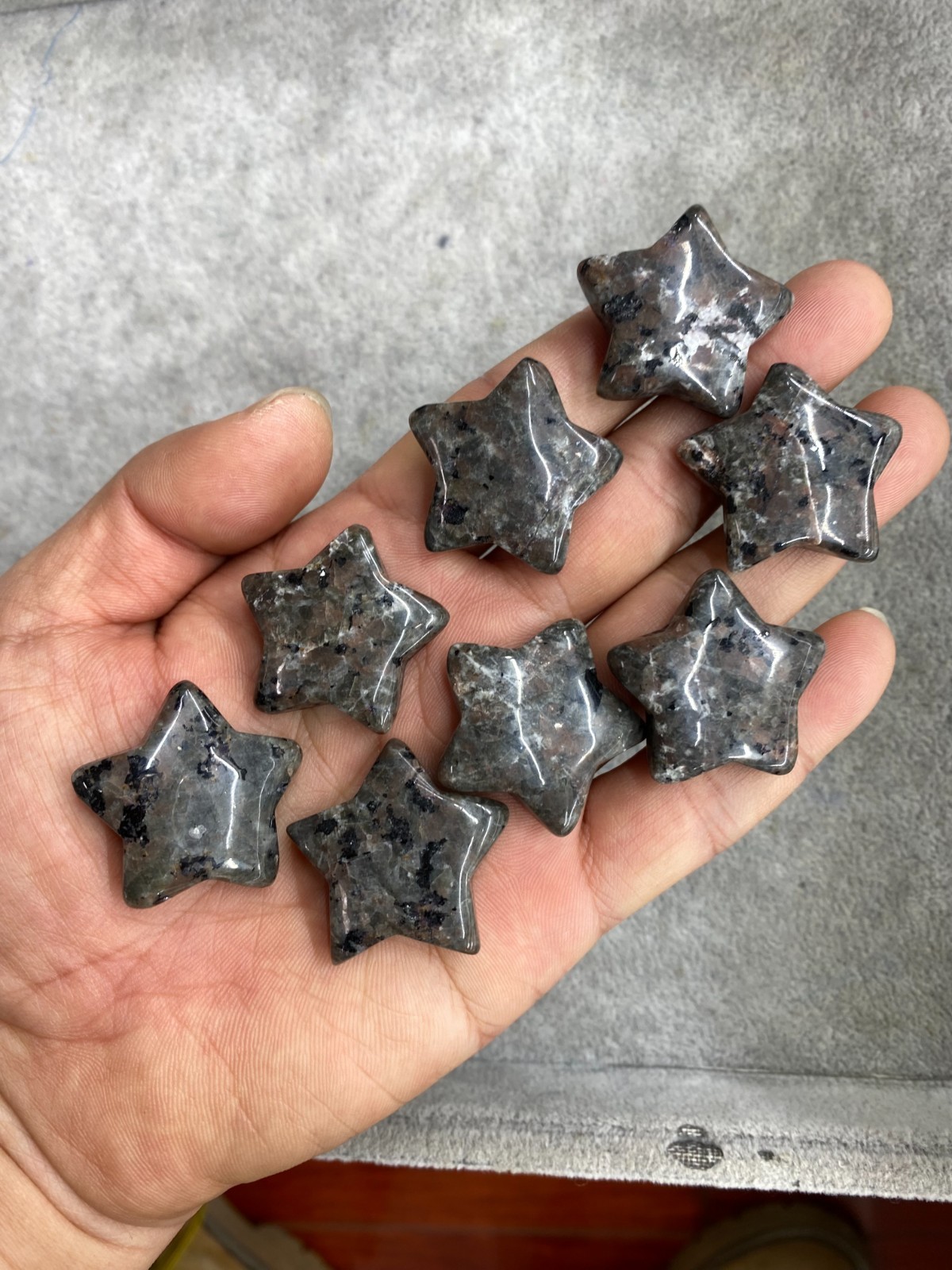 5pc Natural Yooperlite Quartz Crystal Carved pentagram skull reiki healing gift