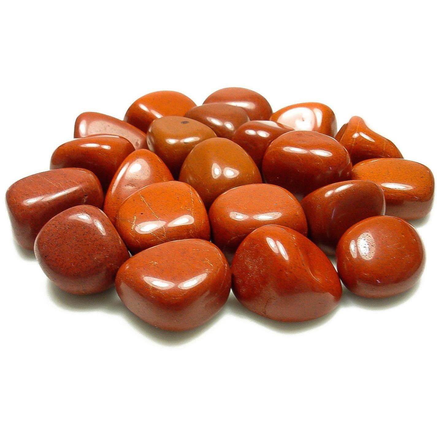(1) Jasper (Red) Tumbled Crystal Specimen with Description Card