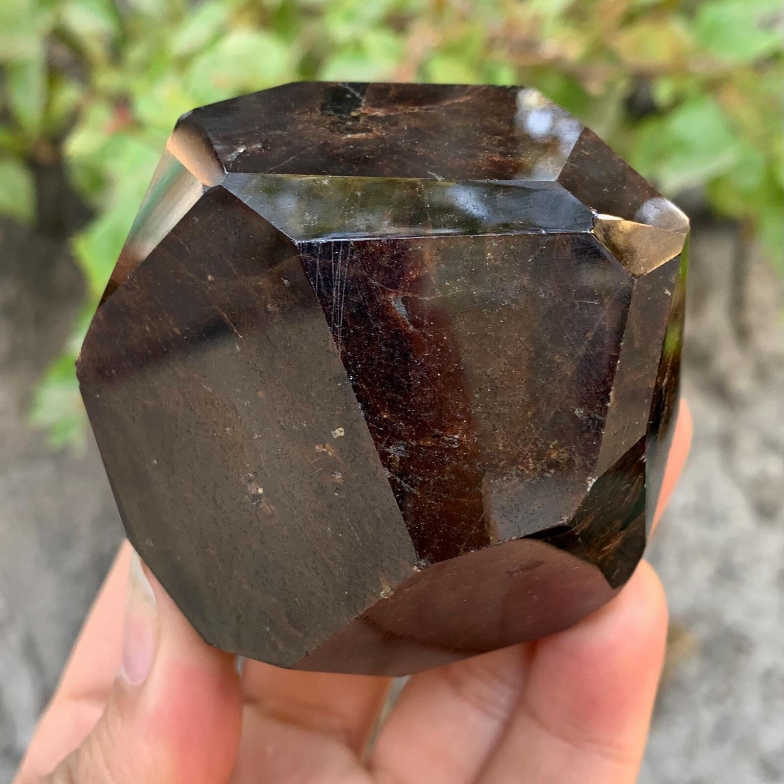 1.34 Lbs Large Lustrous Red Almandine Faceted Garnet, Faceted Red Garnet