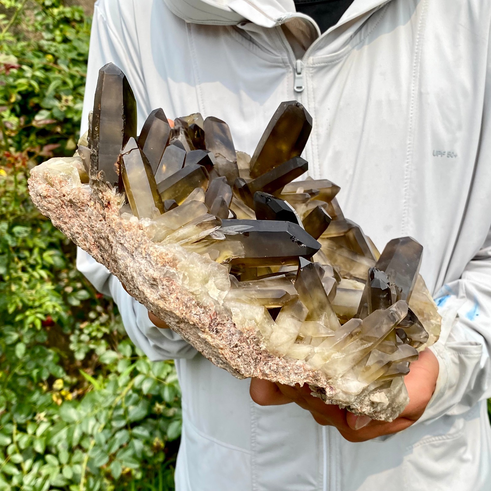 10.5LB New Black Phantom Quartz Crystal Cluster Mineral Specimen Spiritual The