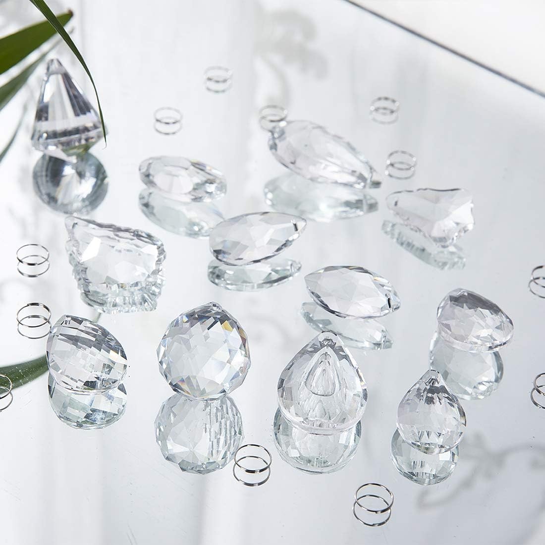 Multicolored Light Refraction Crystals – 12 Hanging Droplets for Any Occasion