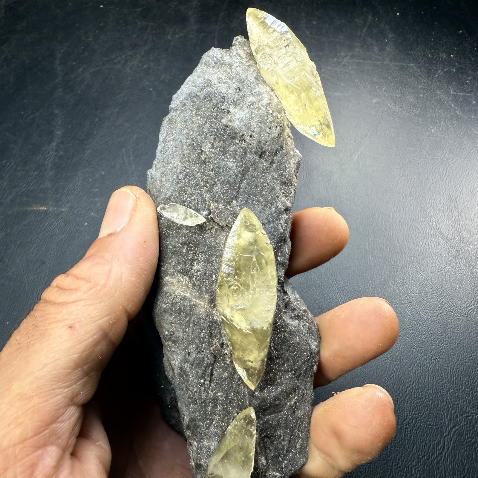 Calcite Crystals with Chalcopyrite Pyrite & Dolomite on Matrix / Missouri