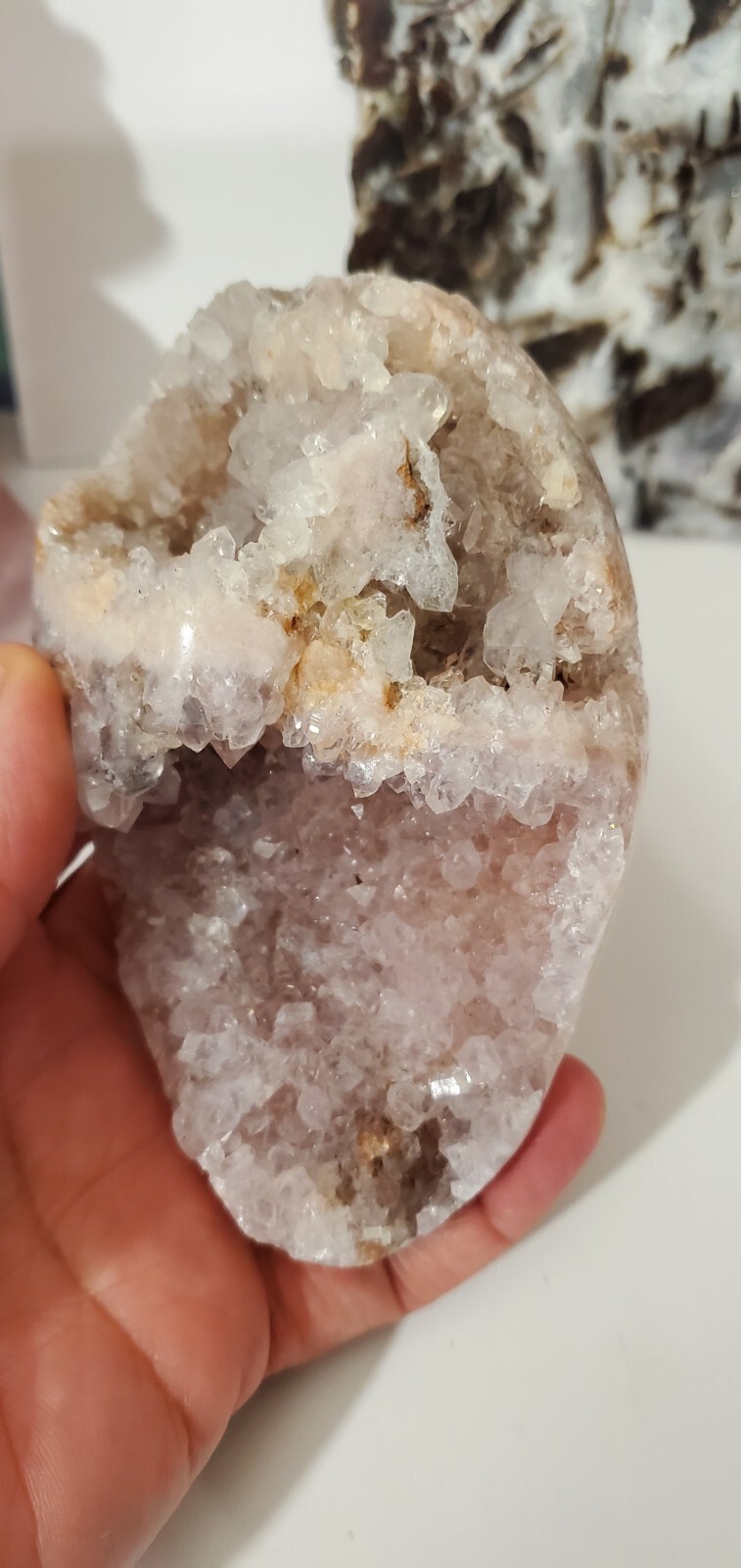 Pink Amethyst Cluster Freeform Geode 408g