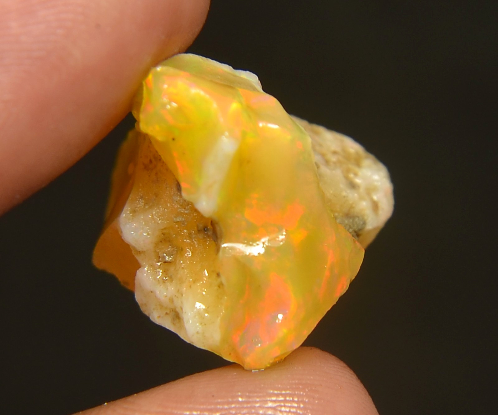 Ethiopian Oil Opal Specimen 29.30 Cts Natural Rough Gemstone – Fire Opal Roug